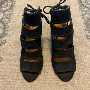 Seychelles Suade Heels (black) size 8 (EUC)